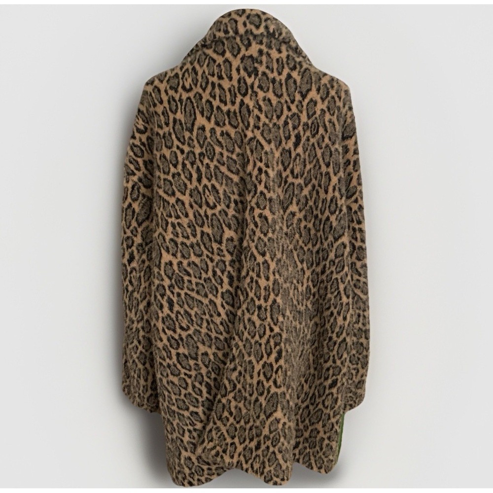 AVEC LES FILLES Leopard Coat Jacket Shacket 2x - Picture 4 of 9